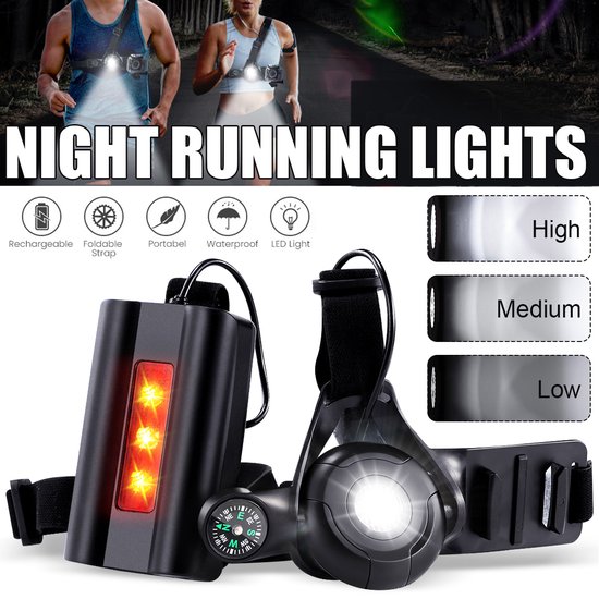 Feux De Nuit Rechargeables Par USB : Lampe De Poitrine À LED Pour