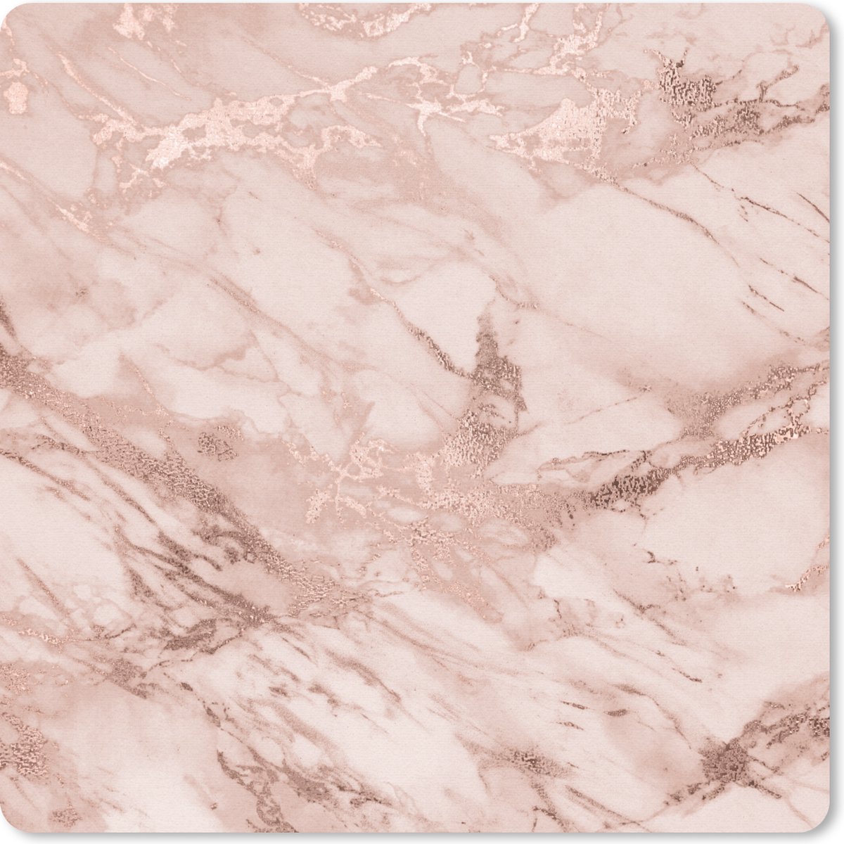 Muismat 30x30 cm - Mousepad Marmer - Patroon - Roze - Muismatten