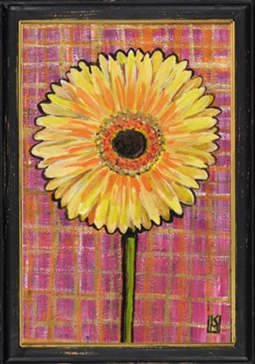 MEA Lijstje hout zwart Gerbera, 34x23,5cm Zie foto