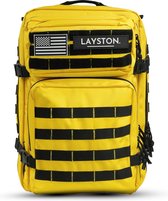 LAYSTON Rugzak - 45L - 17 inch - Laptop Rugtas - Schooltas - Sporttas - Unisex - Waterdicht - Geel - 45 Liter