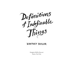 Definitions of Indefinable Things Definitions of Indefinable Things
