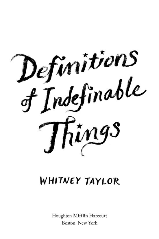 Definitions of Indefinable Things - cover