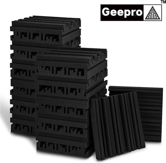 van Dam Exclusive® Studioschuim 6 stuks - Geluidsisolatie - Noppenschuim - Acoustic foam panels - Studio foam - Akoestisch