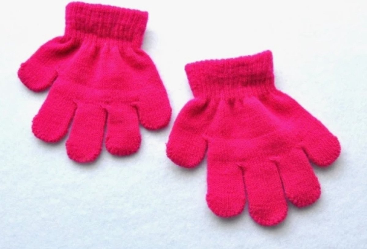 Gants pour enfants, Mitaines, 1-3 ans, set de 2 pièces, Rose et blanc, fille, hiver