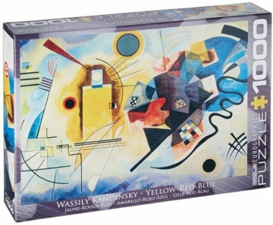 Eurographics - Geel-Rood-Blauw [Gelb-Rot-Blau] - Wassily Kandinsky - 1000 stukjes 68×48cm (b×h) - Fine Art Legpuzzel