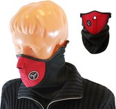 Masque moto néoprène thermoactif - avec filtre - rouge