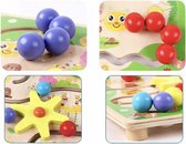 Labyrint - Schuifpuzzel - Rups - Houten bordspellen - Junior - Doolhof - Houten speelgoed - Educatief speelgoed - Kinderspel vanaf 3 jaar - Montessori - Baby & Peuter - Kleurrijk -