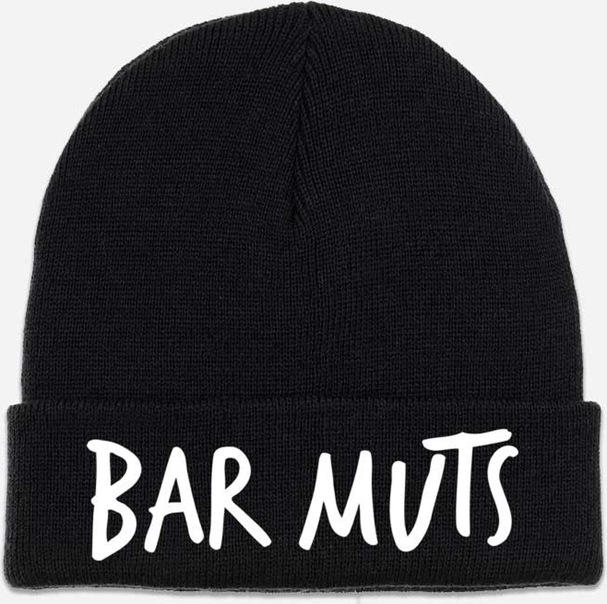 Muts Bar muts - Beanie - Winter - Heren - Dames - One-size - Acryl - zwart