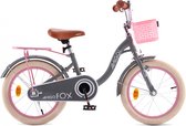 Amigo Fox Meisjesfiets - Kinderfiets 18 Inch - Grijs