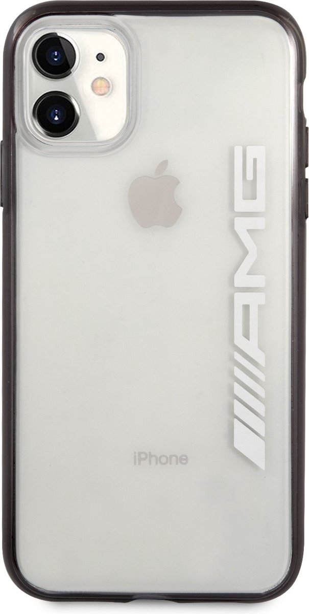 Mercedes-AMG Metallic Black Edges Back Cover - Geschikt voor Apple iPhone 11 (6.1'') - Transparant