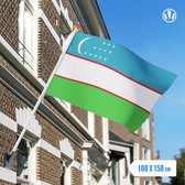 Vlag Oezbekistan 100x150cm - Spunpoly