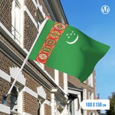 Vlag Turkmenistan 100x150cm - Spunpoly