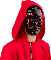 Carnival Toys Verkleedmasker Casa De Papel Zwart/rood One-size