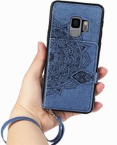 Backcover Fashion Mini Wallet Hoesje Samsung Galaxy S9 Blauw - Telefoonhoesje - Smartphonehoesje - Zonder Screen Protector