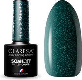 Claresa UV/LED Gellak Make It Shine! #2 - Donkergroen, Glitter - Glitters - Gel nagellak