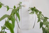White Jungle - cintre pour plantes - cuir artificiel blanc et coton - fait à la main en Belgique - durable - éco - plant - cintre pour pot de fleurs