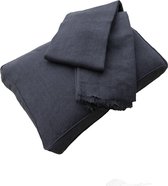 Fissaggio | Sierkussen Box Off Black Linnen - 50x70cm - Off Black Linnen