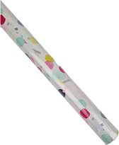 Cadeaupapier - Inpakpapier - Stippen patroon - Multicolor - Metaalfolie - 70 x 200 cm - Schoencadeautjes sinterklaas - Set van 2 - Feestdagen - Sinterklaas