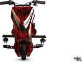 Elektrische Drift trike Selectra Volcano red-3 vernellingen-2 gratis led wieltjes T.W.V €25.95 - krachtige accu en motor 250W / 36V