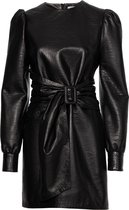 zoe karssen - dames -  nikita leren jurk -  zwart - xl