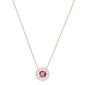 Swarovski - SPARKLING DANCE ROUND NECKLACE, RED, ROSE GOLD PLATING