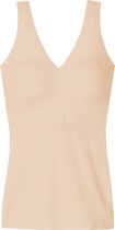 SCHIESSER Invisible Soft dames singlet - met uitneembare cups - beige -  Maat: XL