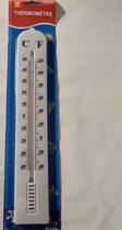 thermometer 40 cm / env Celsius en Fahrenheit wit voor kamer