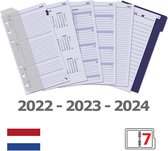 Kalpa 6317-23-24-25 Personal 6 Ring Agenda Organizer Vulling 1 Week per 2 Paginas Jaardoos NL EN 2023-24-25