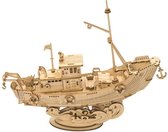 Robotime Vissersboot - Rokr - Houten puzzel - Volwassenen - 3D puzzel - DIY