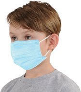 50 Stuks - Blauw Hondjes - 3-laags wegwerp gezichtsmasker voor kinderen (x50) - Mondkapjes - Mondmasker