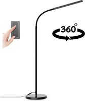 Scandinavische Staande Lamp met LED en Flexibele Zwanenhals - Dimbaar 12W - 4 Kleuren, incl Touch-functies en Geheugen - Leeslamp voor Slaapkamer, Woonkamer - Dodocool