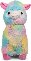 Regenboog Lama pastel knuffel 35 cm - Pluche knuffel