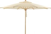 Klassieke parasol - rond groot - Acryl naturel - met knikmechanisme - Ø 350 cm