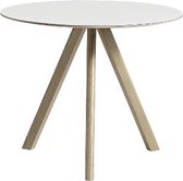 Copenhague CPH20 tafel - wit - Eiken gezeept - Ø 90 cm