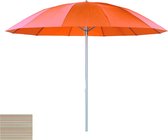 Parasol Pagode - groot - Acryl multicolor mini - Alu/wit - Ø 300 cm