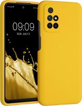 kwmobile telefoonhoesje voor Xiaomi Redmi 10 (2021 / 2022) - Hoesje met siliconen coating - Smartphone case in honinggeel