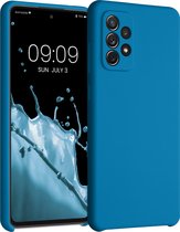 kwmobile telefoonhoesje voor Samsung Galaxy A72 - Hoesje met siliconen coating - Smartphone case in rifblauw