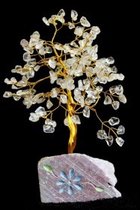 Indiase Edelstenen Boom - Steenkristal - 160 Stenen - 15.5x5x4cm