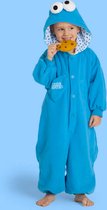 Onesie Koekiemonster peuter pakje kostuum Sesamstraat - maat 86-92 - blauw Koekiemonsterpakje romper pyjama