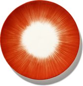 Serax Ann Demeulemeester Dé bord D17.5cm off white/red var5 - 2 stuks