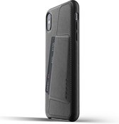 Mujjo - Full Leather Wallet iPhone XS Max | Zwart