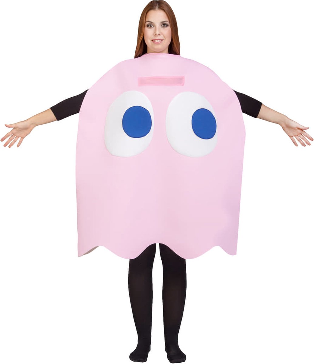 FUNIDELIA Ghost Pinky Pac-Man Kostuum - Maat: One Size