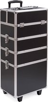 Cosmetics Zone Professionele Cosmetica Make up Koffer Trolley - CUBE BLACK