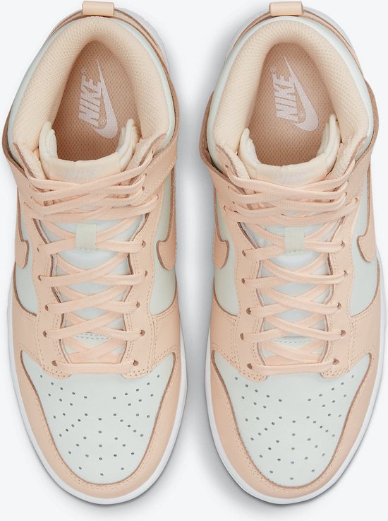 nike dunk high sail crimson tint