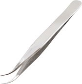 MEDLUXY Pro - Wimperpincet - 125 mm - Gebogen (Eyelash Tweezer - RVS Pincet voor Wimperextions - Nepwimpers)