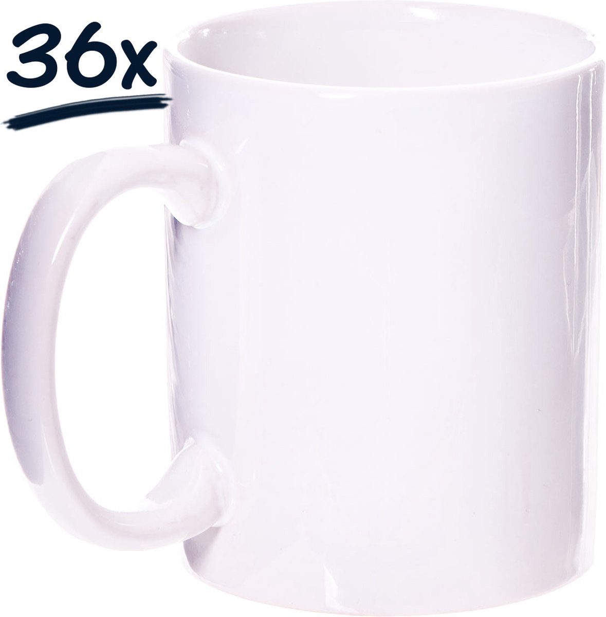 40 witte sublimatie mokken 330ml AAA in doosje| bedrukbare bekers | koffie  thee - Mok... | bol.com