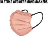 Winter wegwerp mondmaskers pastel - Roze - per 10 stuks