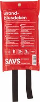 SAVS® Blusdeken - 100 x 100 cm - Branddeken voor o.a. thuis & keuken - Handig ophangoog
