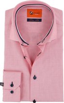 Suitable - Overhemd Panama Rood - 42 - Heren - Slim-fit