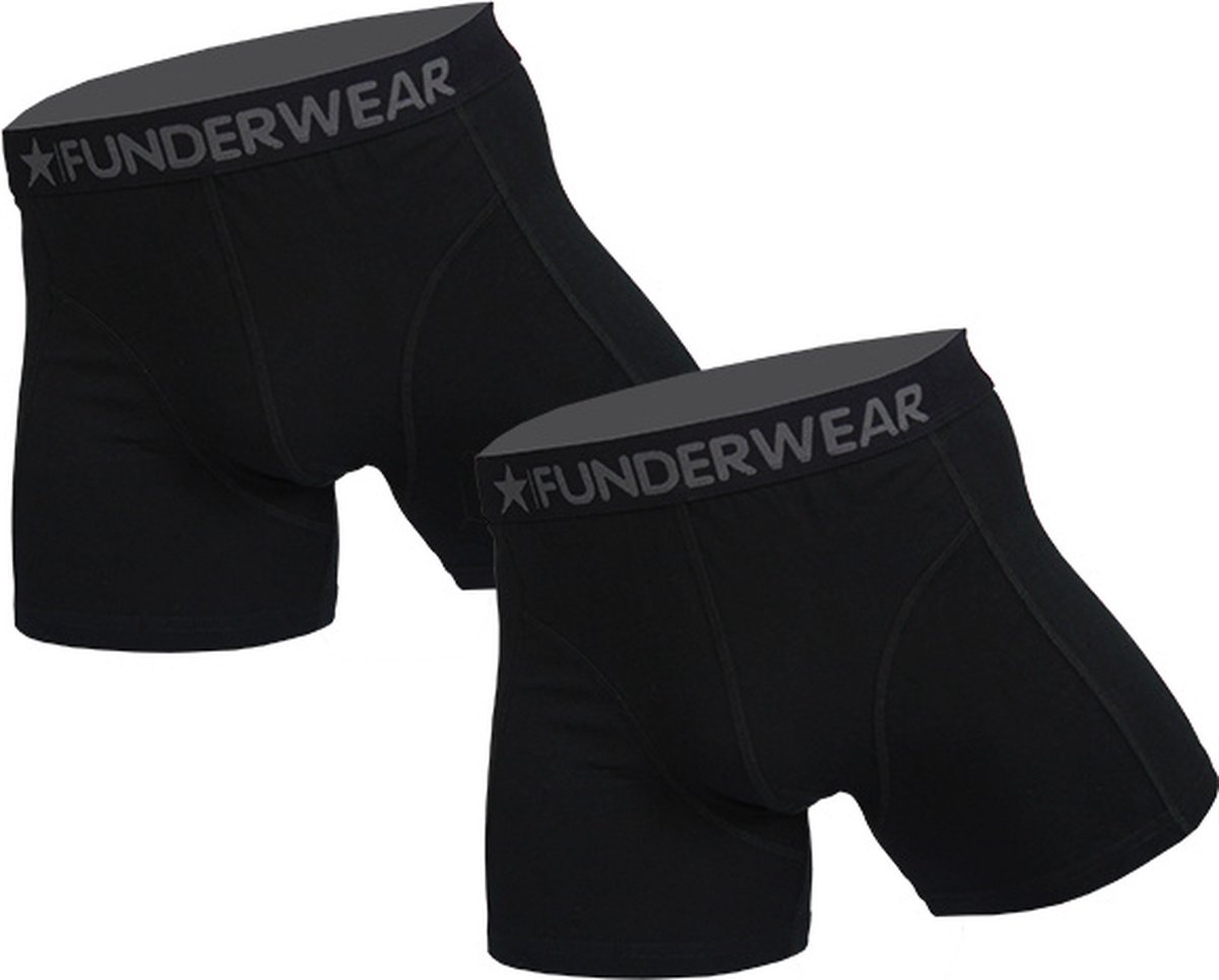 Funderwear - Heren Strakke Boxershorts 2-pack - Zwart - Maat 7XL